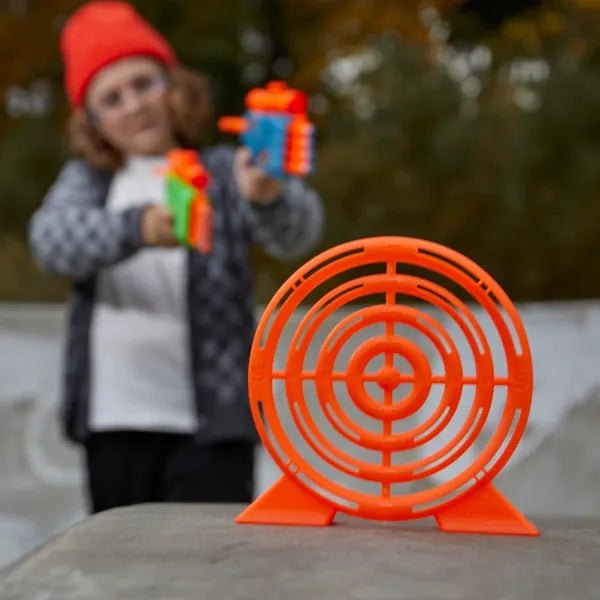 Nerf Elite 2.0 Face Off Target Set,Includes 2 Dart Blasters & Target & 12 Nerf Elite Darts,Toy Foam Blasters for Kids Outdoor Games,Multicolor