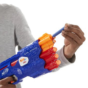 Nerf Dual Strike Blaster Fires Elite and Mega Darts Includes 3 Official Elite Darts and 3 Official Mega Darts, Multicolor