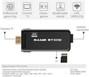 Wireless Console Retro Video Game for TV 4K Ultra HD, Retro Game Stick 20000 Plus Games, Dual Player Setup|2.4G Wireless Game (12 Month Warranty for Any manufuacturing defect)