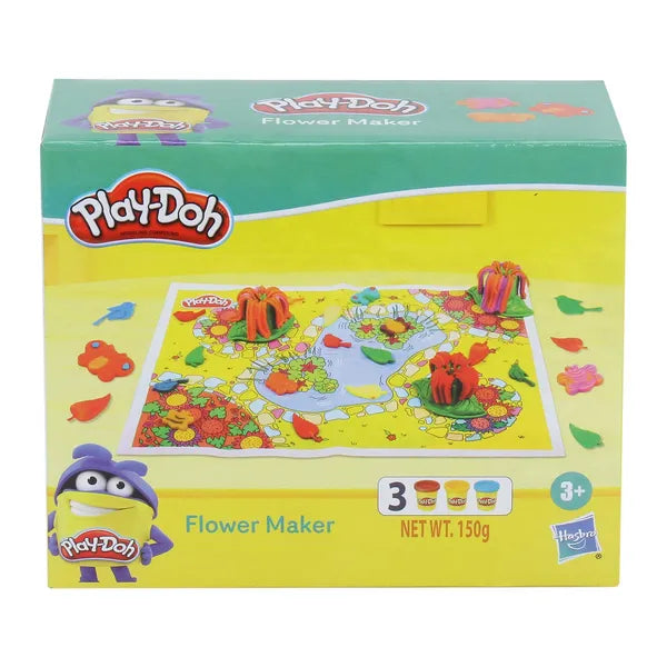 PLAY DOH Flower Maker Toy for Kids 3 Years and Up with 3 Non Toxic Colors