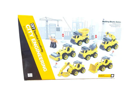 3 In 1 Diy Take Apart Toy Trucks Excavator Cement Mixer Dump Truck Assembly Construction Vehicles With 2 In 1 Controller Remote Control Electric Screw Driver For Children Above 3 Years