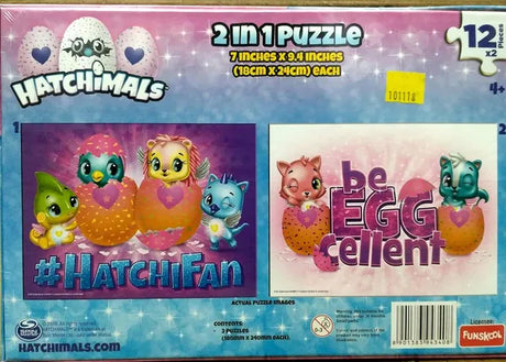 HATCHIMALS 2 in 1 Puzzle Memory Skill Kids Pack of 1 Best Birthday Gift for Kids