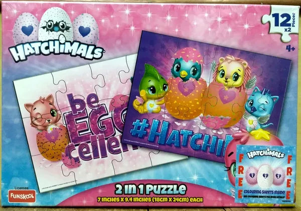 HATCHIMALS 2 in 1 Puzzle, Memory Skill, Kids, Pack of 1