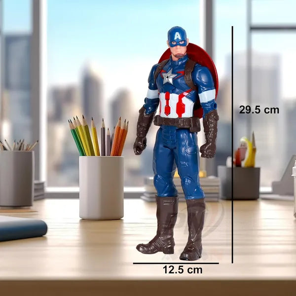 Avengers Titan Hero Series Collectible 12 Inch Captain America Action Figure, Toy for Ages 4 and Up