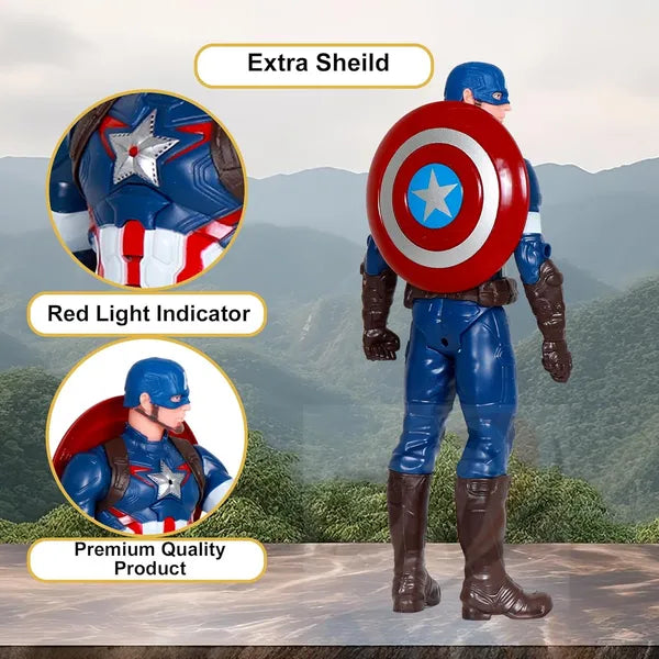 Avengers Titan Hero Series Collectible 12 Inch Captain America Action Figure, Toy for Ages 4 and Up
