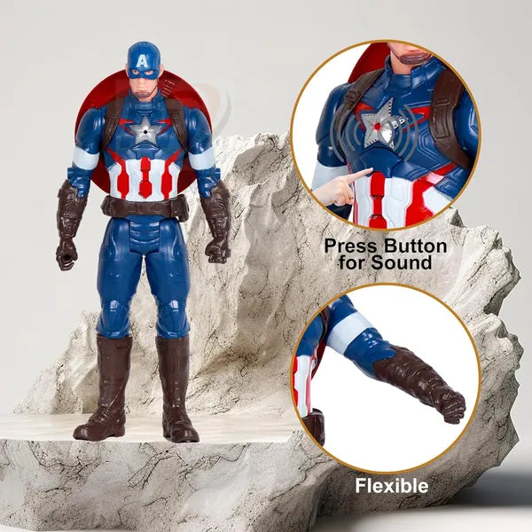 Avengers Titan Hero Series Collectible 12 Inch Captain America Action Figure, Toy for Ages 4 and Up