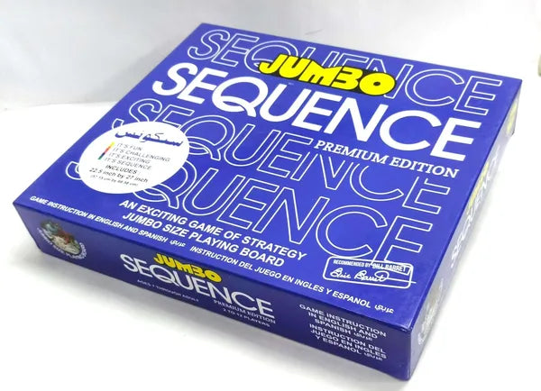 Jumbo Sequence Board Game, Strategic Board Game for Kids and Adults, Family Board Games & Cards with Different strategies with Different mindsets (J18)