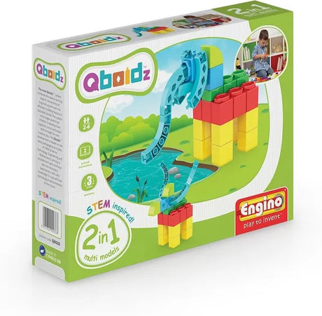 Engino Qboidz 2 In 1 Mm Elephant,Construction Skills, Multicolor Pack of 1 Piece QB02D