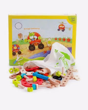 Fitting Combinations Wooden Blocks to enhance creativity for kids 73 Pcs Multicolor
