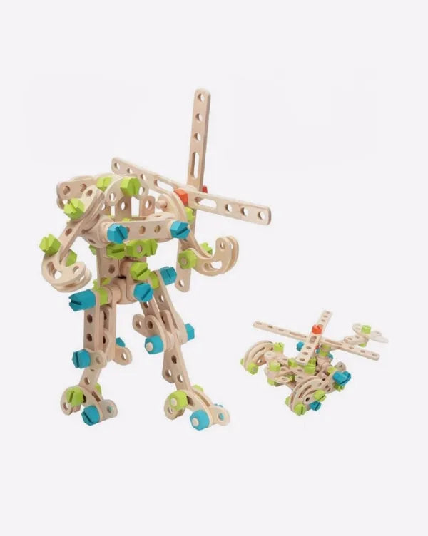 Fitting Combinations Wooden Blocks to enhance creativity for kids 73 Pcs Multicolor