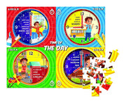 Funskool Play & Learn Every Day Time,Educational, 104 Pieces, Puzzle, for 6 Year Old Kids and Above,Toy