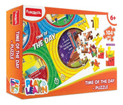 Funskool Play & Learn Every Day Time,Educational, 104 Pieces, Puzzle, for 6 Year Old Kids and Above,Toy