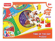 Funskool Play & Learn Every Day Time,Educational, 104 Pieces, Puzzle, for 6 Year Old Kids and Above,Toy