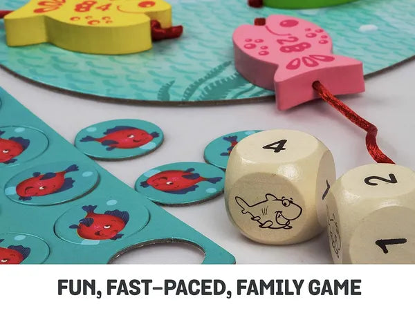 Chalk and Chuckles Beware of The Shark Board Game for Kids 4-8 Years Fun and Fast Games for Family and Boys Girls Age 5 Yrs and Up