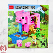 Lego Minecraft The Pig House 21170 Minecraft Toy Featuring Alex, A Creeper And A House Shaped Like A Giant Pig, New 2021 (490 Pieces) Multicolor