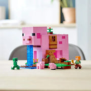 Lego Minecraft The Pig House 21170 Minecraft Toy Featuring Alex, A Creeper And A House Shaped Like A Giant Pig, New 2021 (490 Pieces) Multicolor