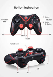 X3 Game Controller Wireless Joystick Android Gamepad | Gaming Remote Control for PC , Phone , Tablet | Wireless Controller Support for Android Smart Phone Smart Box TV & PC X3 Bluetooth Wireless (Not Supporting iOS)