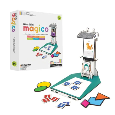 Smartivity Engineered Wood Magico English Math Shape Colour Learning Activity Multicolor 3 years and above