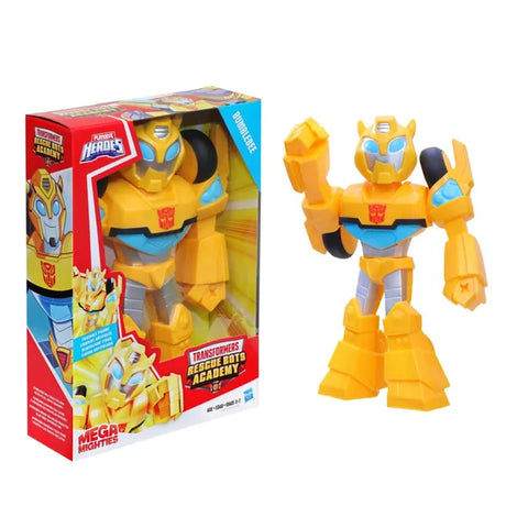 Transformers Playskool Heroes Transformers Rescue Bots Academy Mega Mighties Bumblebee Collectible 10-Inch Robot Action Figure Toys For Kids Ages 3 And Up Multicolor
