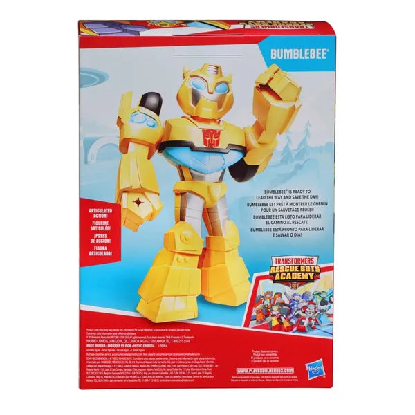 Playskool Heroes Transformers Rescue Bots Academy Mega Mighties Bumblebee Collectible 10 Inch Robot Action Figure, Toys for Kids Ages 3 and Up