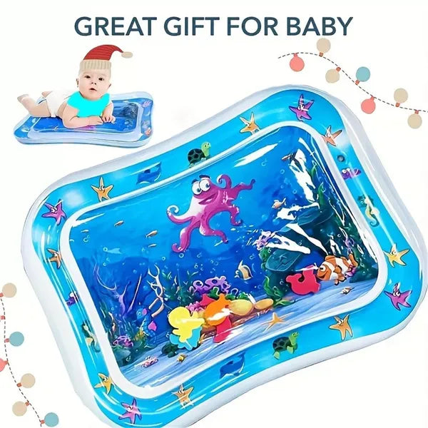 Inflatable Water Mat: Stimulating Play for Newborns, Interactive Promoting Sensory Development in a Safe and Enjoyable Water Filled Environment.
