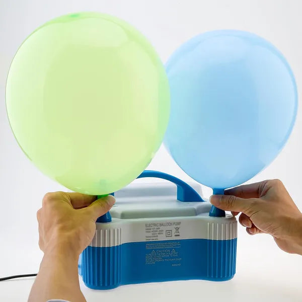 Portable Dual Nozzle Blue White 110V 700W Electric Balloon Blower Pump, Electric Household Balloon Inflator Air Pump Blower For Birthday, Wedding Decoration