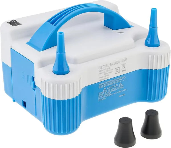 Portable Dual Nozzle Blue White 110V 700W Electric Balloon Blower Pump, Electric Household Balloon Inflator Air Pump Blower For Birthday, Wedding Decoration