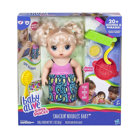 Baby Alive Super Snacks Snackin' Noodles Baby, For Kids Ages 3 years old and Up