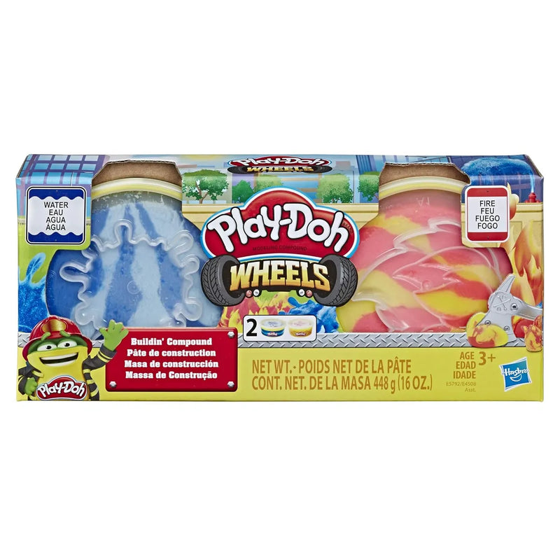 Play Doh Wheels Gravel Yard Construction Toy With Non Toxic Pavement Buildin' Compound Plus 3 Additional Colors,Multicolor