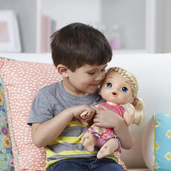 Baby Alive Sweet Tears Baby Blonde Hair Doll (Est Malade), Drinks And Cries Tears, With Doctor Visit Accessories, Toy For Kids Ages 3 Years Old And Up,Multicolor