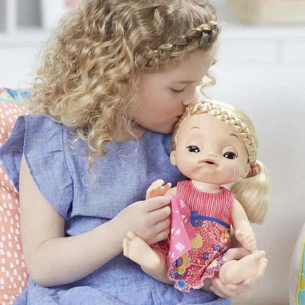 Baby Alive Sweet Tears Baby Blonde Hair Doll (Est Malade), Drinks And Cries Tears, With Doctor Visit Accessories, Toy For Kids Ages 3 Years Old And Up,Multicolor