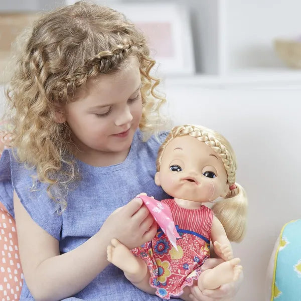 Baby Alive Sweet Tears Baby Blonde Hair Doll (Est Malade), Drinks And Cries Tears, With Doctor Visit Accessories, Toy For Kids Ages 3 Years Old And Up,Multicolor