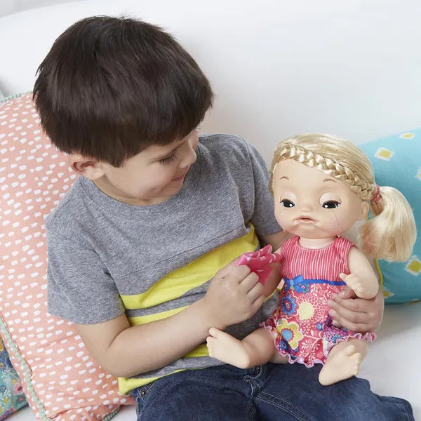 Baby Alive Sweet Tears Baby Blonde Hair Doll (Est Malade), Drinks And Cries Tears, With Doctor Visit Accessories, Toy For Kids Ages 3 Years Old And Up,Multicolor