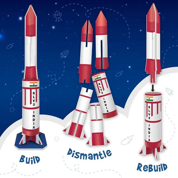 Imagimake Mapology Isro India'S Space Odyssey Rocket & Satellite Model Making 1 Piece Sets Astronaut & Space Toys; Educational Blocks Toy Puzzle 7+ Years Kids|3D Puzzle Building Set