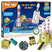 Imagimake Mapology Isro India'S Space Odyssey Rocket & Satellite Model Making 1 Piece Sets Astronaut & Space Toys; Educational Blocks Toy Puzzle 7+ Years Kids|3D Puzzle Building Set