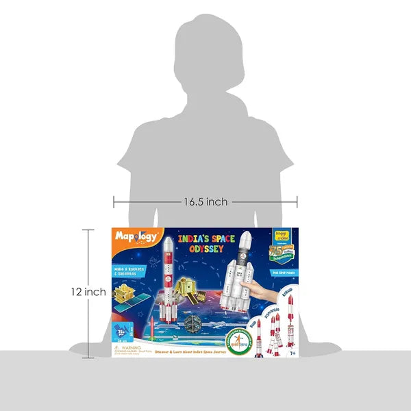 Imagimake Mapology Isro India'S Space Odyssey Rocket & Satellite Model Making 1 Piece Sets Astronaut & Space Toys; Educational Blocks Toy Puzzle 7+ Years Kids|3D Puzzle Building Set