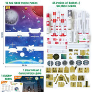 Imagimake Mapology Isro India'S Space Odyssey Rocket & Satellite Model Making 1 Piece Sets Astronaut & Space Toys; Educational Blocks Toy Puzzle 7+ Years Kids|3D Puzzle Building Set