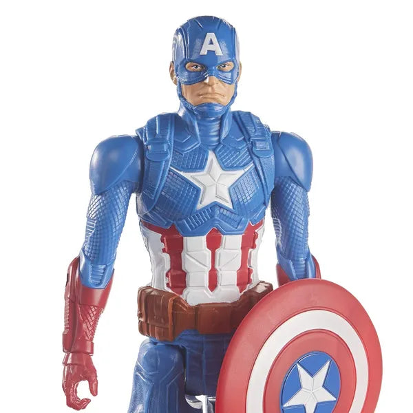 Avengers Marvel Titan Hero Series Collectible 12 Inch Captain America Action Figure, Toy for Ages 4 and Up