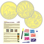TOYKRAFTT Madhubani Sand Art Kit for Kids, Indian Art and Craft Kit for Girls & Boys 6 to 8 Years, Traditional Painting Activity Ideal Birthday Return Gift for Kids