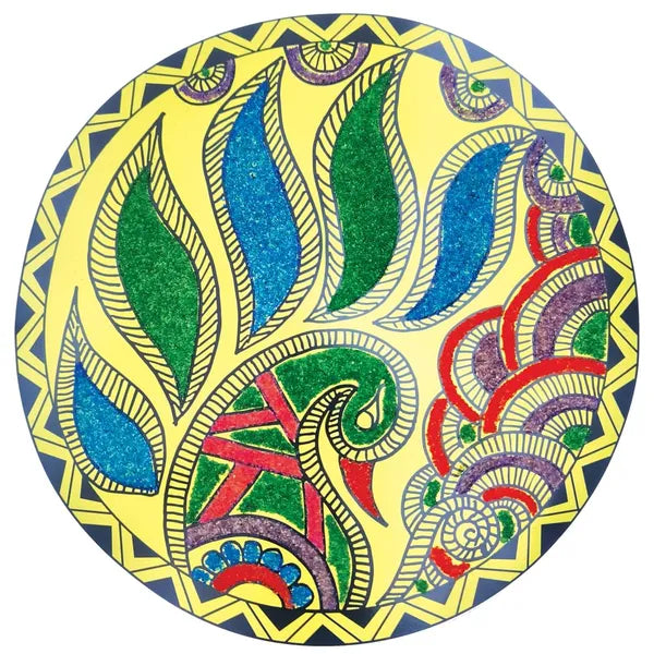 TOYKRAFTT Madhubani Sand Art Kit for Kids, Indian Art and Craft Kit for Girls & Boys 6 to 8 Years, Traditional Painting Activity Ideal Birthday Return Gift for Kids