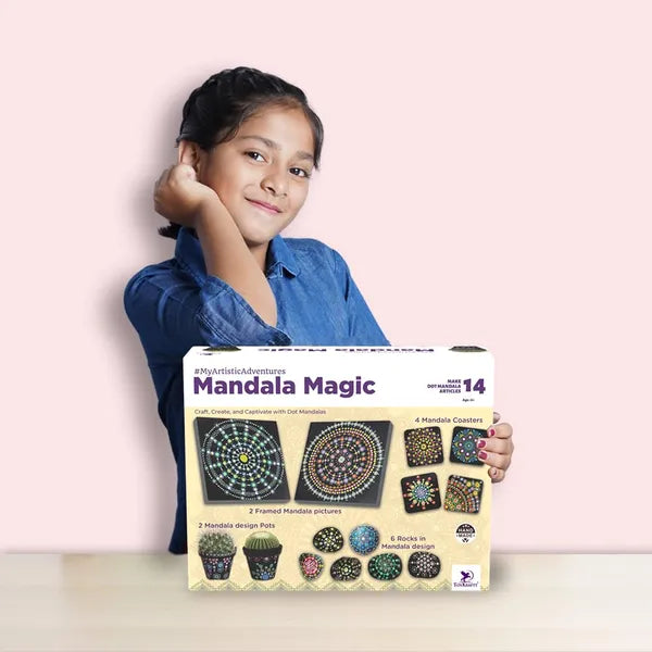 TOYKRAFT Mandala Magic Premium Dot Mandala Art Kit | Complete DIY Craft Kit for Kids 6 to 12 & Adults | Art Therapy Kit & Craft Materials | Best Birthday Gift for Girls Age 8 to 14