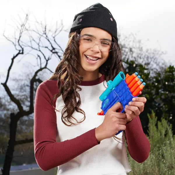 Nerf Elite 2 0 Prospect Qs-4 Blaster Wild Edition Color Design 8 Nerf Elite Darts 4-Dart Blasting Targeting Scope Pull Back Priming Multicolor