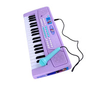 Frozen Keyboard Piano for Kids Elsa & Anna Theme Musical Toy with Microphone & USB Cable, 8 Rhythms & 8 Instrument Sounds, Educational Learning Toy for Boys & Girls 3+Years