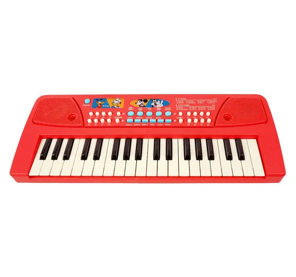 Mickey 37 Key Keyboard Piano for Kids with Microphone | 8 Rhythms & 8 Instrument Sounds, USB & Battery Powered | Musical Educational Toy | Birthday Gift for Boys & Girls Age 3+