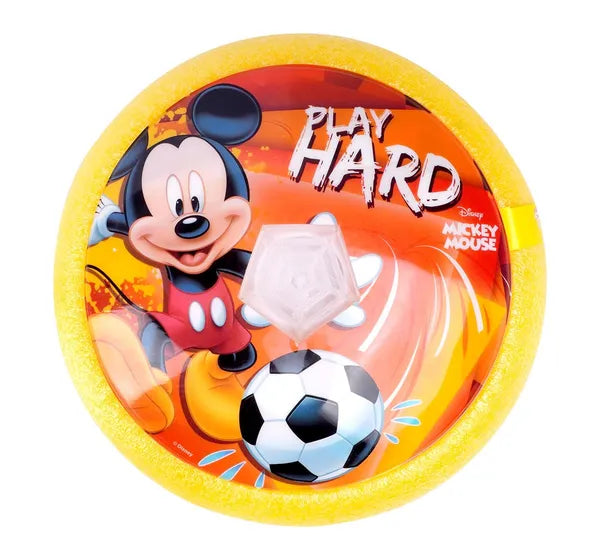 Kriiddaank Mickey Hover Football LED Light Up Air Power Soccer Ball for Kids Safe Indoor Game with Soft Foam Bumper Interactive Sport Toy for Boys & Girls Ages 3+