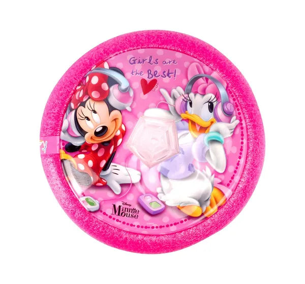Minnie Hover Football LED Light Up Air Power Indoor Soccer Ball with Soft Foam Bumper & Super Slide Feature, Safe Gliding Game for Girls, Pink Character Birthday Gift for Kids 3+