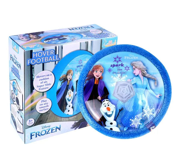 Frozen Theme Hover Football LED Light Up Air Soccer Ball with Soft Foam Bumpers Disney Elsa & Anna Indoor Sports Toy for Kids Boys & Girls 3+, Glides on Smooth Surfaces, Safe Active Play