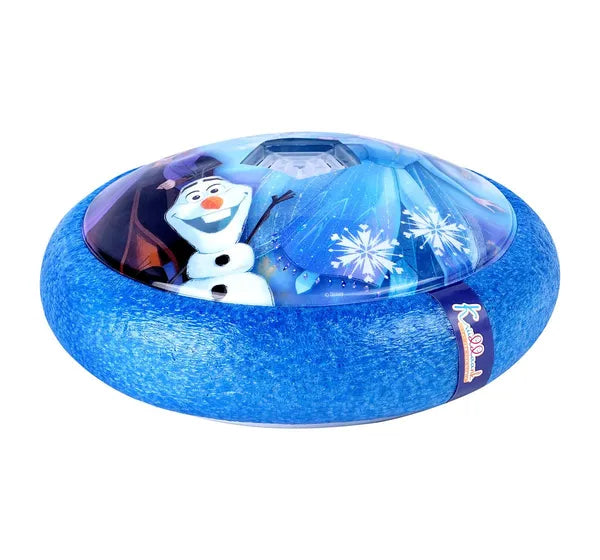 Frozen Theme Hover Football LED Light Up Air Soccer Ball with Soft Foam Bumpers Disney Elsa & Anna Indoor Sports Toy for Kids Boys & Girls 3+, Glides on Smooth Surfaces, Safe Active Play