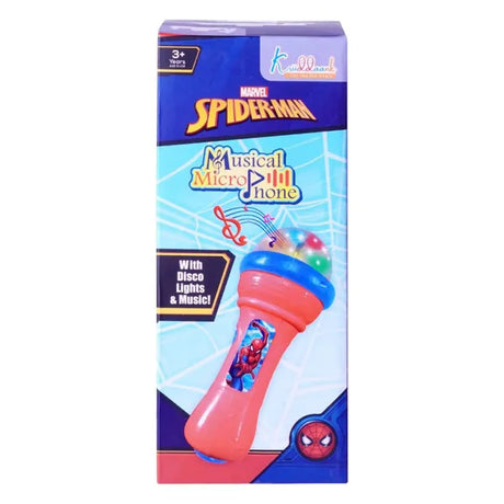 Kriiddaank Spider Man Microphone Battery Operated Learning Development Toy for Toddlers Fun Educational Toy for Kids Safe Engaging Interactive Play Fun Toy Best Gift for Boys and Girls Best Gift for Birthday Special Occasions Multicolour