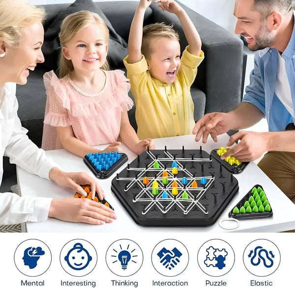 Puzzle Geometry Chess Board Game, Multiplayer Strategy Game for Ages 6+, Educational Spatial Learning with Coloured Game Pieces